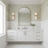 Brooke 2 Light Wall Sconce 22" for Farmhouse home with White Shiplap