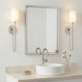 Briar Wall Sconce 24", Polished Nickel for Modern home with White Tile