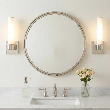Griffin 1 Light Vanity Polished Nickel for Modern home with White Walls