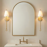 Archer Wall Sconce 24", Gold Leaf for Transitional home with Cream Walls