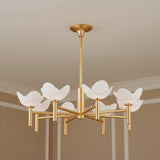 Celia 8 Light Chandelier 34" for Contemporary home with Warm Beige walls