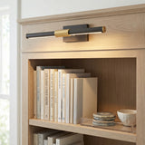 Ethan Medium LED Picture Light for Modern Farmhouse home with Light Wood.