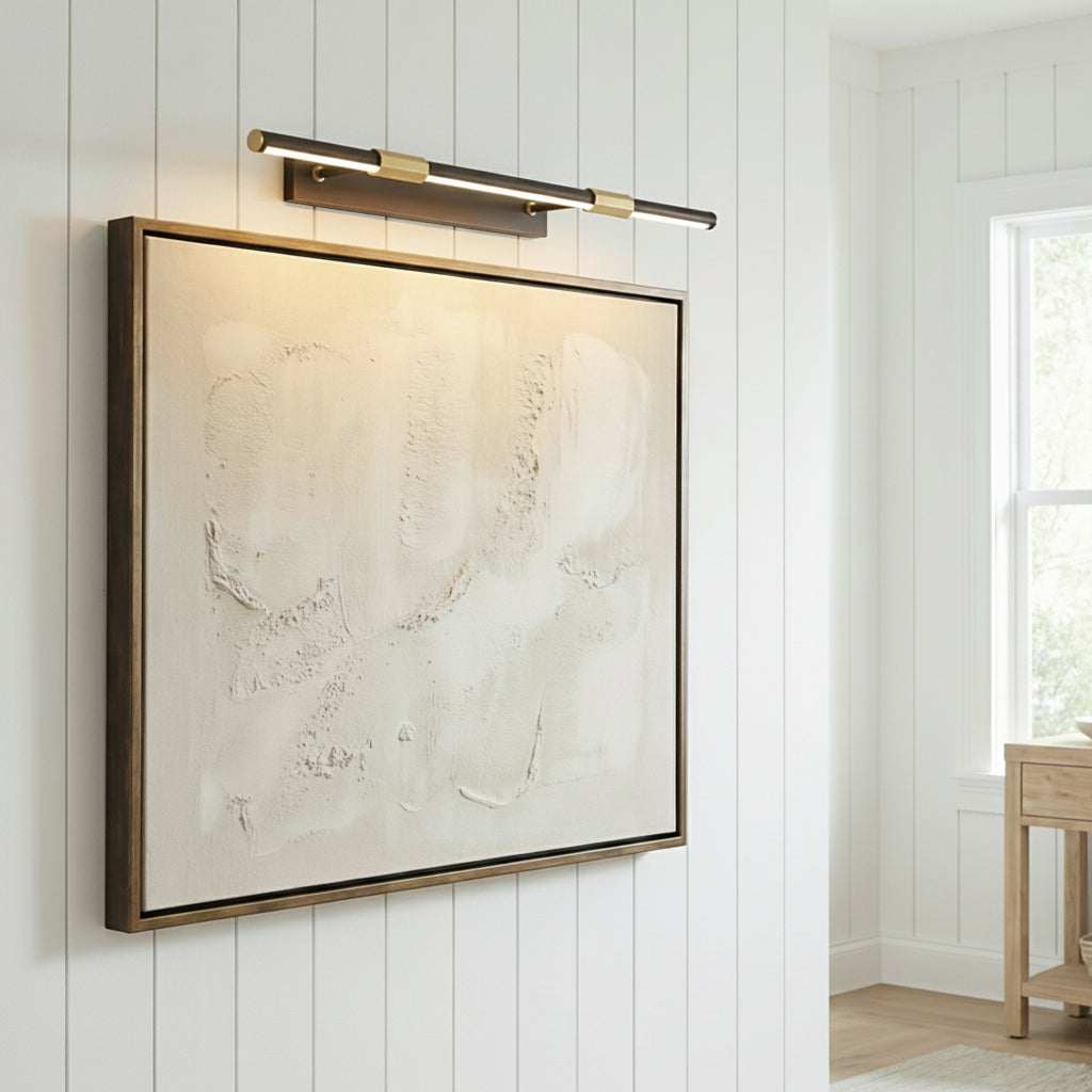 Ethan Extra Large LED Picture Light for Modern Farmhouse home with White Shiplap