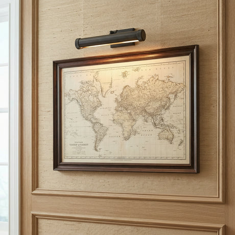 Graham Medium Picture Light for Transitional home with Beige Grasscloth