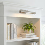 Graham Medium Picture Light, Vintage Nickel for Transitional home with White Painted Wood