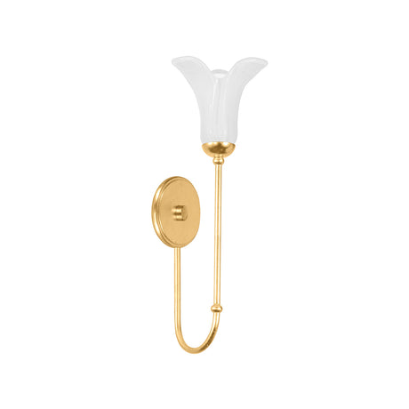 Dahlia Wall Sconce 20", Gold Leaf