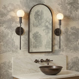 Rex Wall Sconce 22", Distressed Bronze and Alabaster