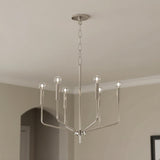 Hollis 6 Light Chandelier 24" for Modern home with Beige walls