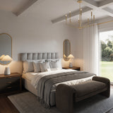 Tessa Table Lamp, Textured Beige with Aged Brass