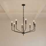 Hollis 8 Light Chandelier 30" for Modern home with Black ceiling