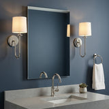 Hayden Wall Sconce 21", Polished Nickel for Transitional home with Blue walls