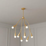 Flora 8 Light Chandelier 24", Gold Leaf
