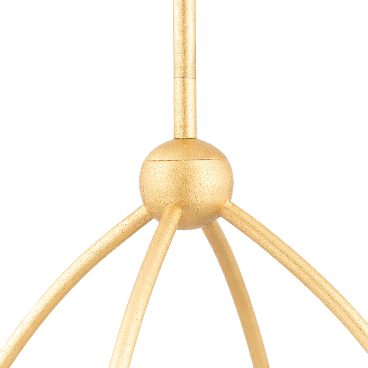 Flora 8 Light Chandelier 24", Gold Leaf