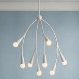 Flora 8 Light Chandelier 24", Textured White
