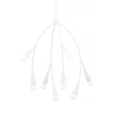Flora 8 Light Chandelier 24", Textured White