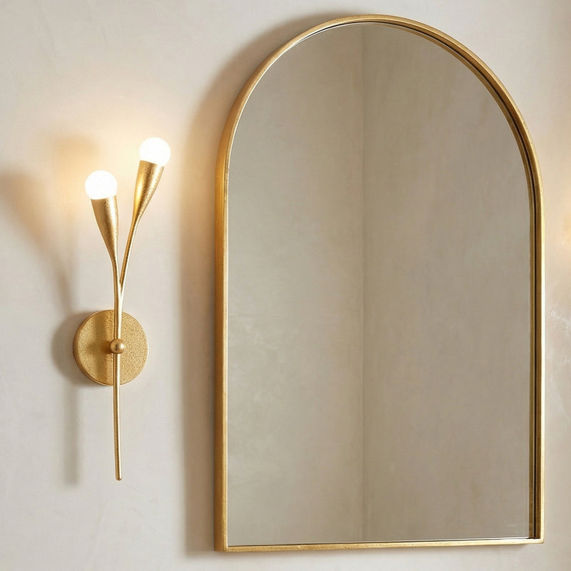 Flora Wall Sconce 22", Gold Leaf