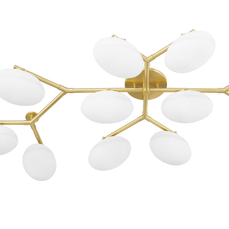 Jace 12 Light Semi-Flush 59", Aged Brass