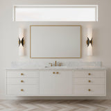Lawson Wall Sconce 21", Patina Brass and Soft Black