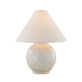 Poppy Ceramic Table Lamp, Glossy Ivory