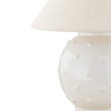Poppy Ceramic Table Lamp, Glossy Ivory