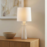 Juliet Table Lamp 30", Alabaster with Brass Accents