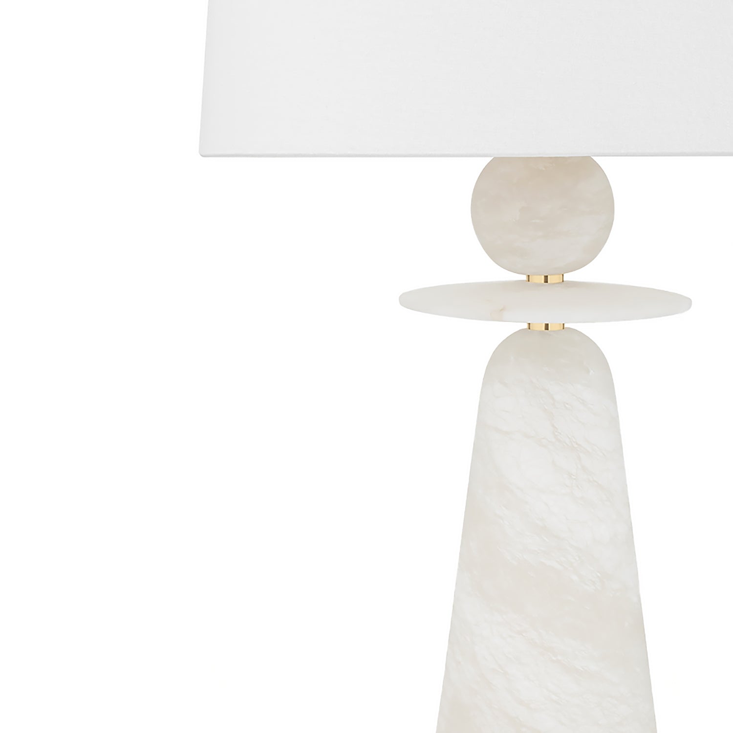 Juliet Table Lamp, Alabaster with Brass Accents