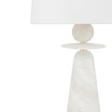 Juliet Table Lamp, Alabaster with Brass Accents