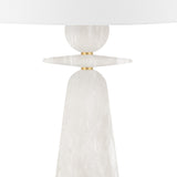 Juliet Table Lamp, Alabaster with Brass Accents