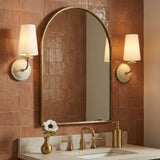 Bonnie Ceramic 13" tall Wall Sconce for Transitional home with Warm Terracotta Tile wall