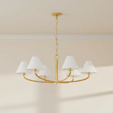 Morgan 6 Light Chandelier 40" for Transitional home with Cream Walls