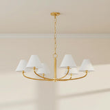 Morgan 6 Light Chandelier 40", Aged Brass
