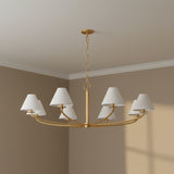 Morgan 8 Light Chandelier 52" for Transitional home with Warm Beige walls