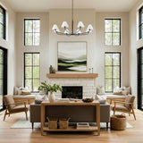 Morgan 8 Light Chandelier 52" Old Bronze for Modern Farmhouse home with Beige Walls