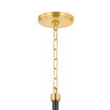 Marlowe 6 Light Chandelier 36", Old Bronze with Brass Accents