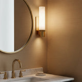 Elias Wall Sconce 15" for Modern home with Warm Beige Textured Wall