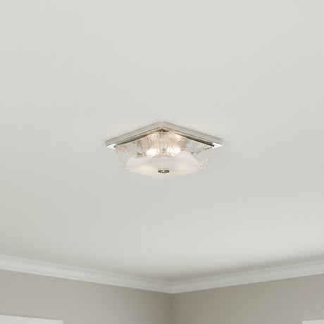 Kira Flush Mount 13" for Modern home with White Ceiling