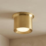 Jonah Extra Small LED Flush Mount 7", Aged Brass