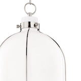 Lana Pendant 14", Polished Nickel and Opal Glass