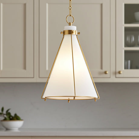 Leo Pendant 16" for Transitional home with Cream Cabinets