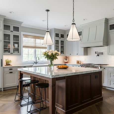 Leo Pendant 16" for Modern Farmhouse home with Gray Cabinetry