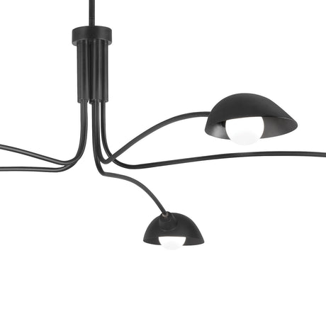 Royce 6 Light Chandelier 84", Soft Black