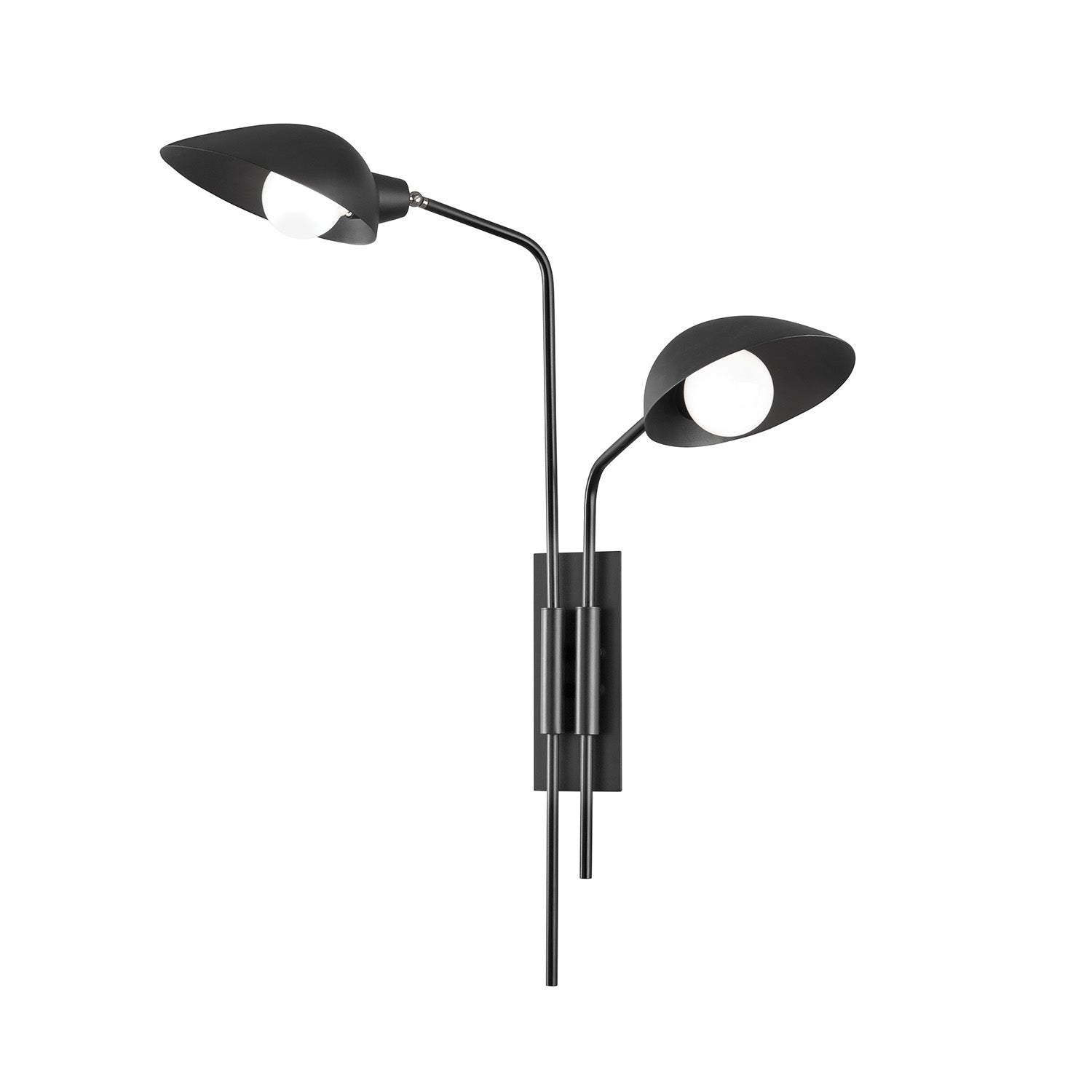 Royce Plug-in Wall Sconce, Soft Black