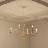 Adalyn 6 Light Chandelier 31" for Transitional home with Cream Walls