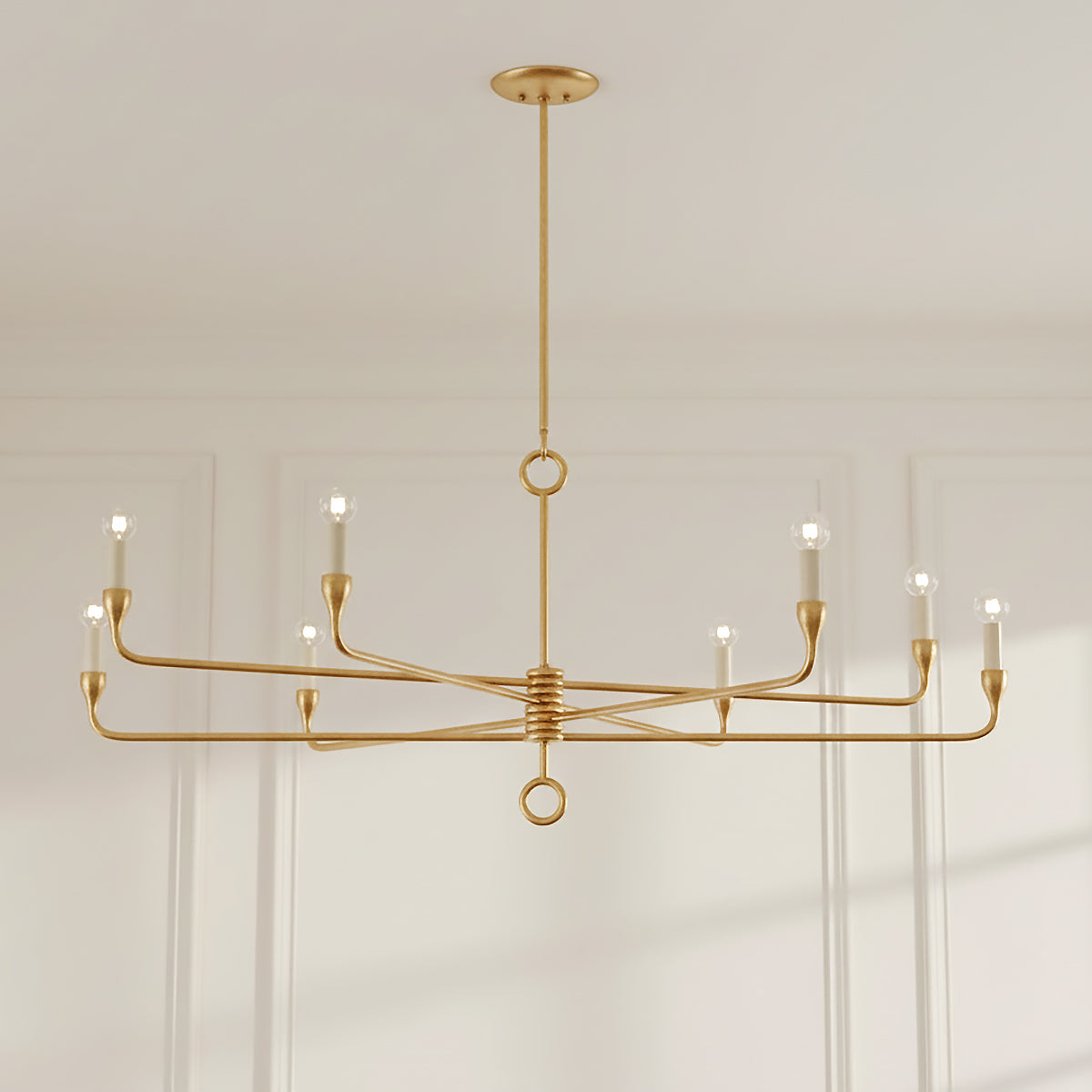 Adalyn 8 Light Chandelier 41" for Modern home with White Shiplap