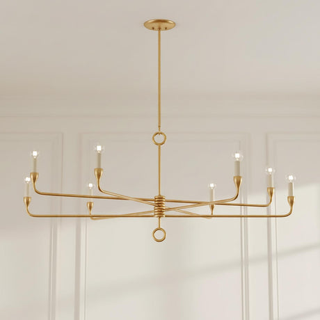Adalyn 8 Light Chandelier 41" for Modern home with White Shiplap