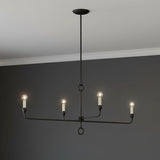 Adalyn 4 Light Chandelier 44" for Transitional home with Dark Gray walls