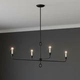 Adalyn 4 Light Chandelier 44" for Transitional home with Dark Gray walls
