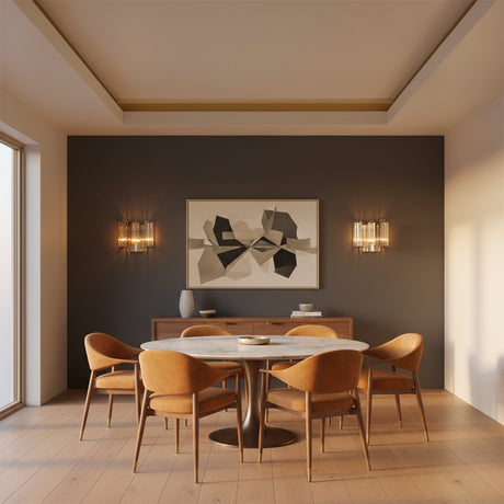 Grace Wall Sconce 12" for Modern home with Dark Gray Walls