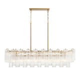 Grace Linear Chandelier 52", Brass with Clear Glass