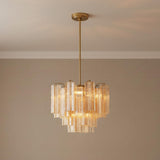 Grace 4 Light Mini Chandelier 18" for Modern home with Warm Beige Wall